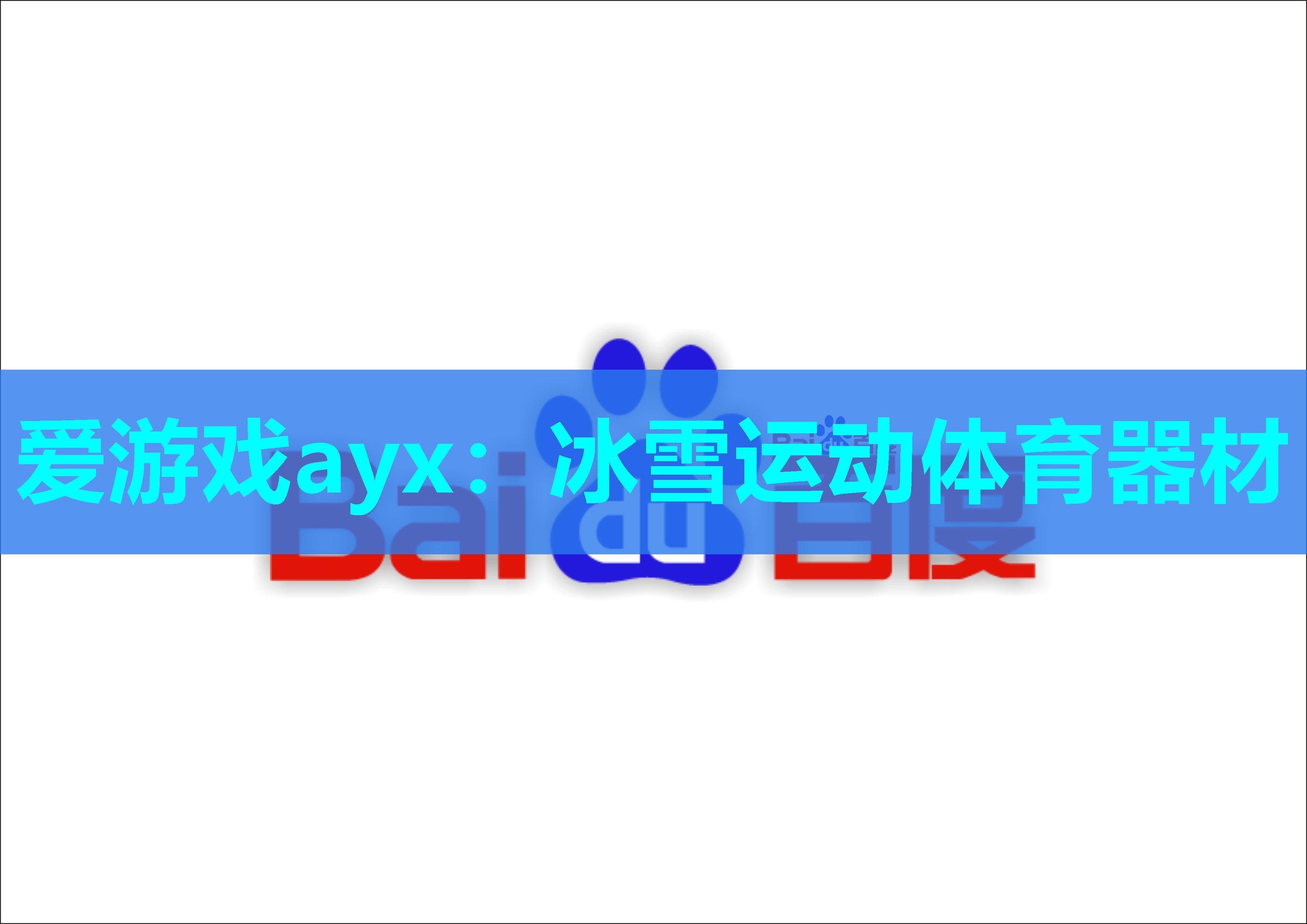 爱游戏ayx：冰雪运动体育器材